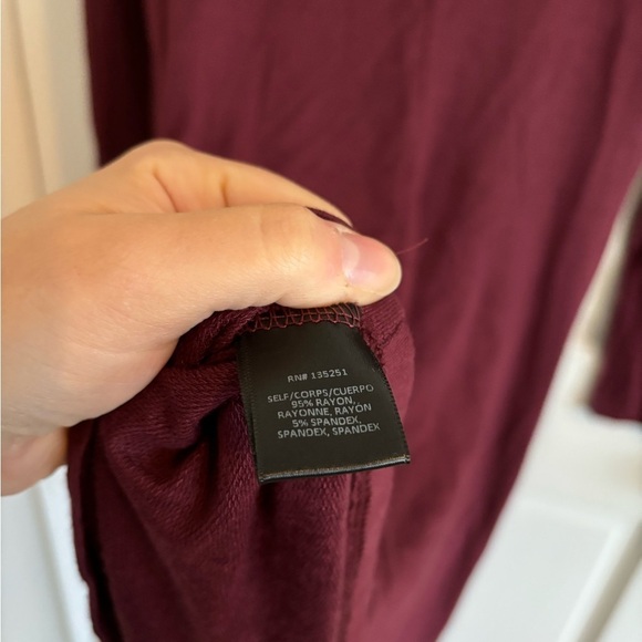 Frachie by J maroon gathered mini dress size M new - Picture 5 of 5